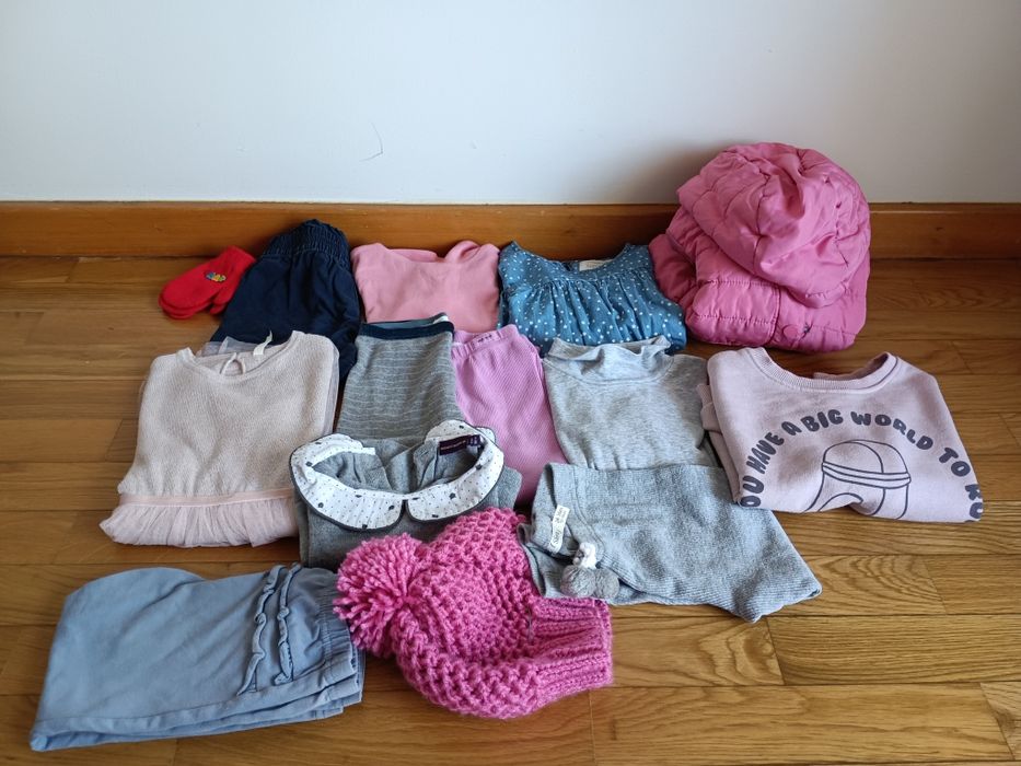 Lote de roupa de 14 peças de menina 24-36 meses