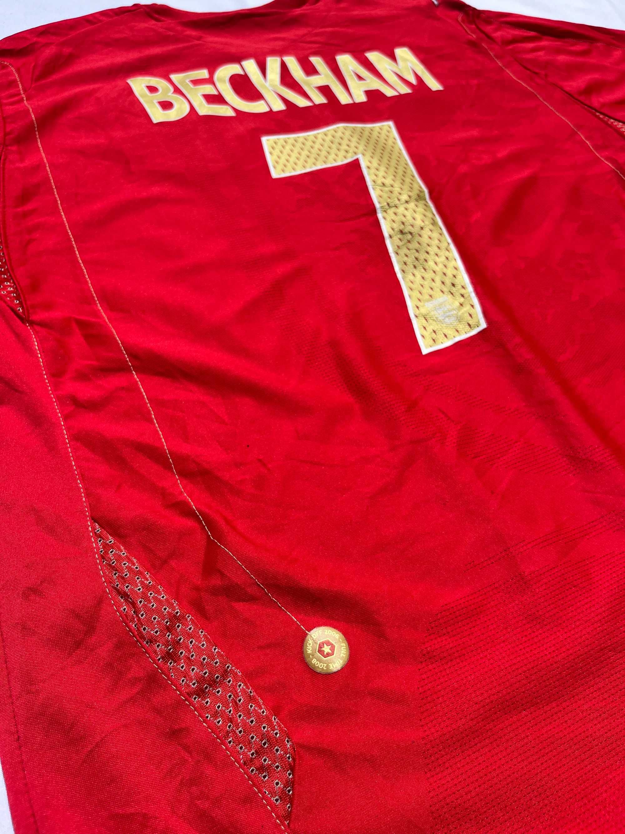 England #7 BECKHAM 2006/2008 Football Umbro Jersey Size XL