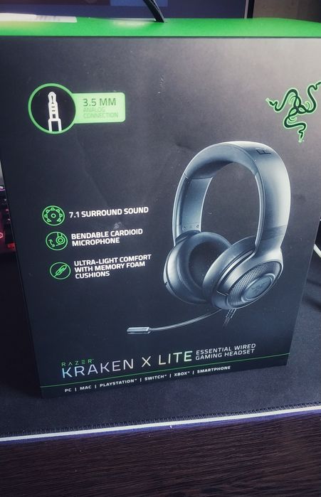 Новые Игровые наушники RAZER KRAKEN X LITE