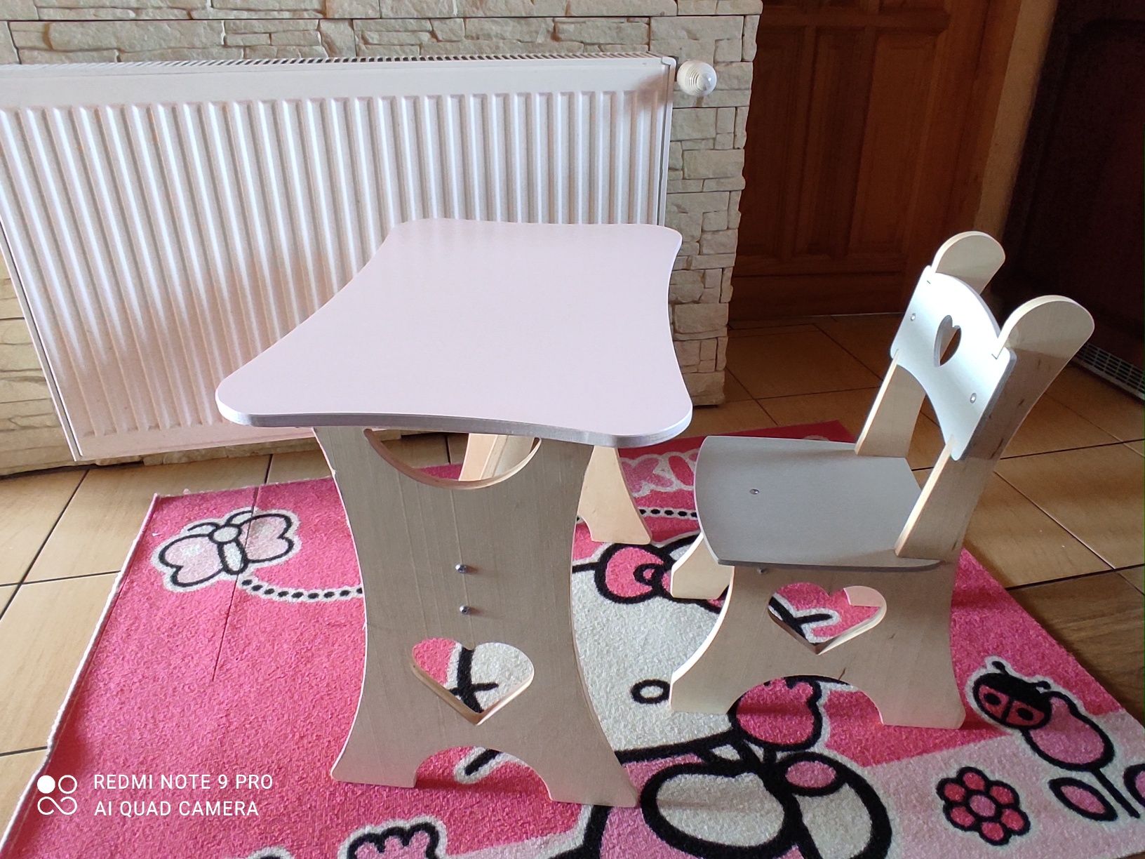 meble zestaw drewniany stolik z krzesełkiem dla dzieci