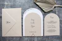 Zaproszenia ślubne personalizowane minimalistyczne
