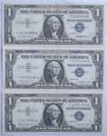 Zestaw 3szt.banknotów 1dolar silver z gwiazdką.