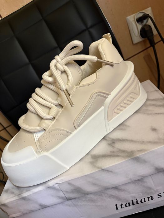 Sneakersy damskie beżowe