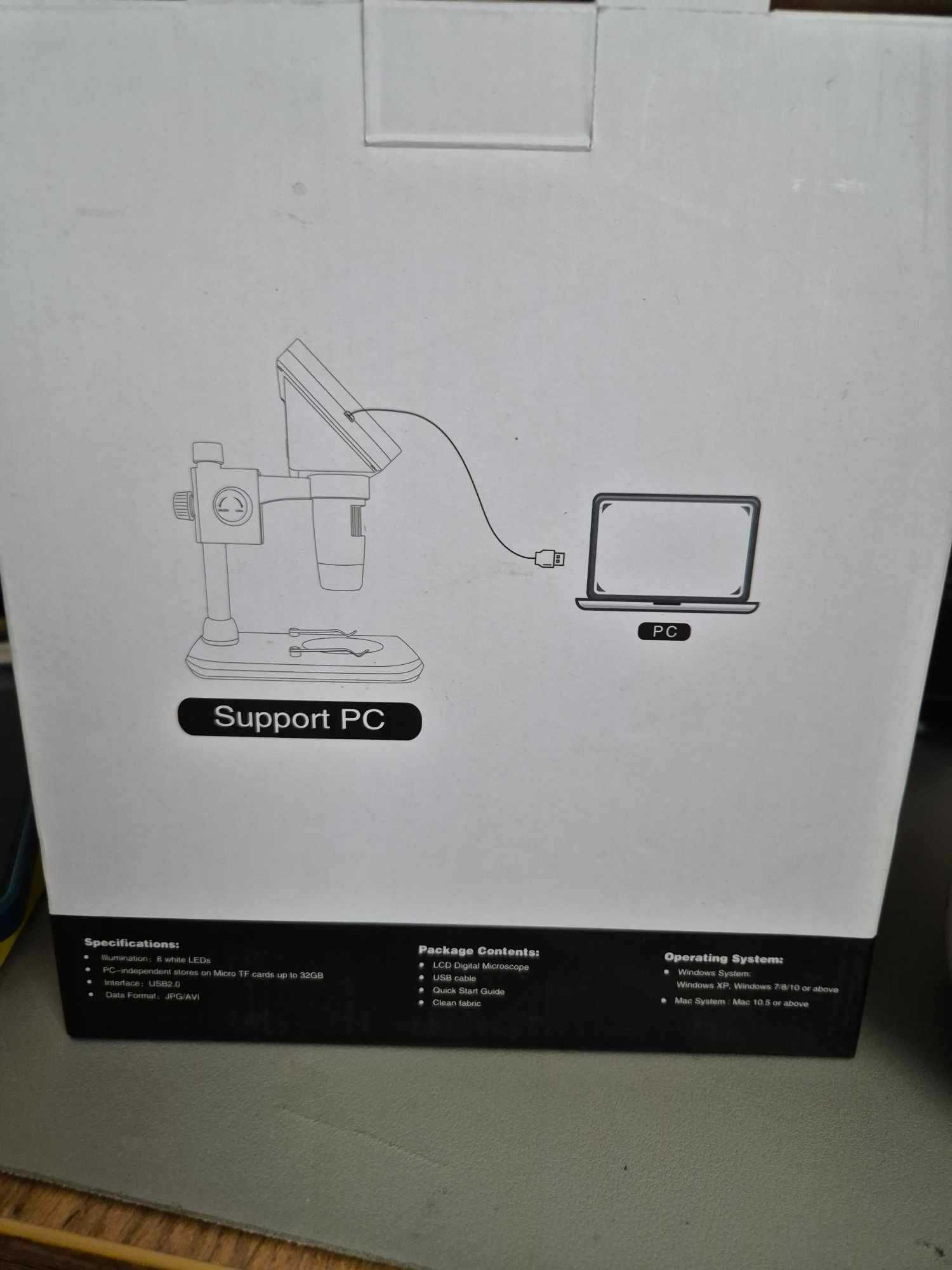 Mikroskop ekran PC MacOS Windows CYFROWY 1000x USB