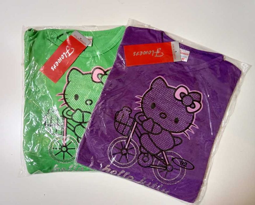 HELLO KITTY Bluzeczki / tuniki 8 kolorów, nowe