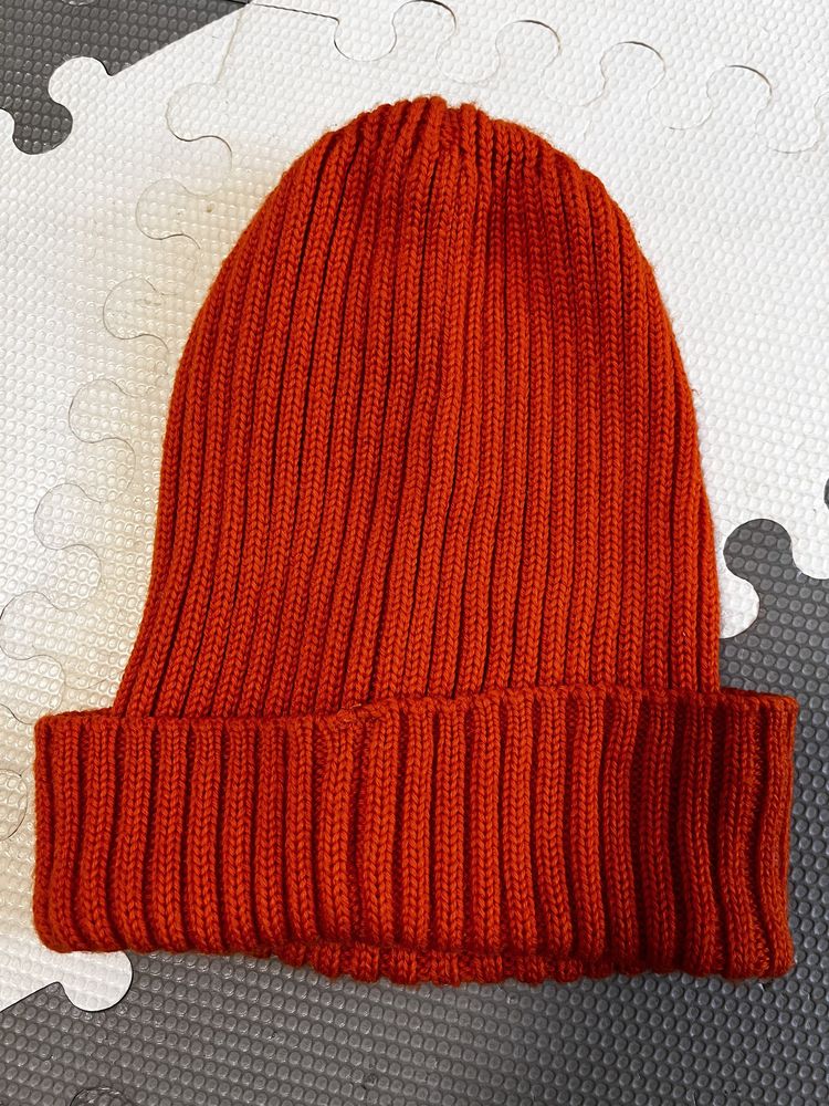 Booso czapka dziecięca ORANGE SAND merino - S