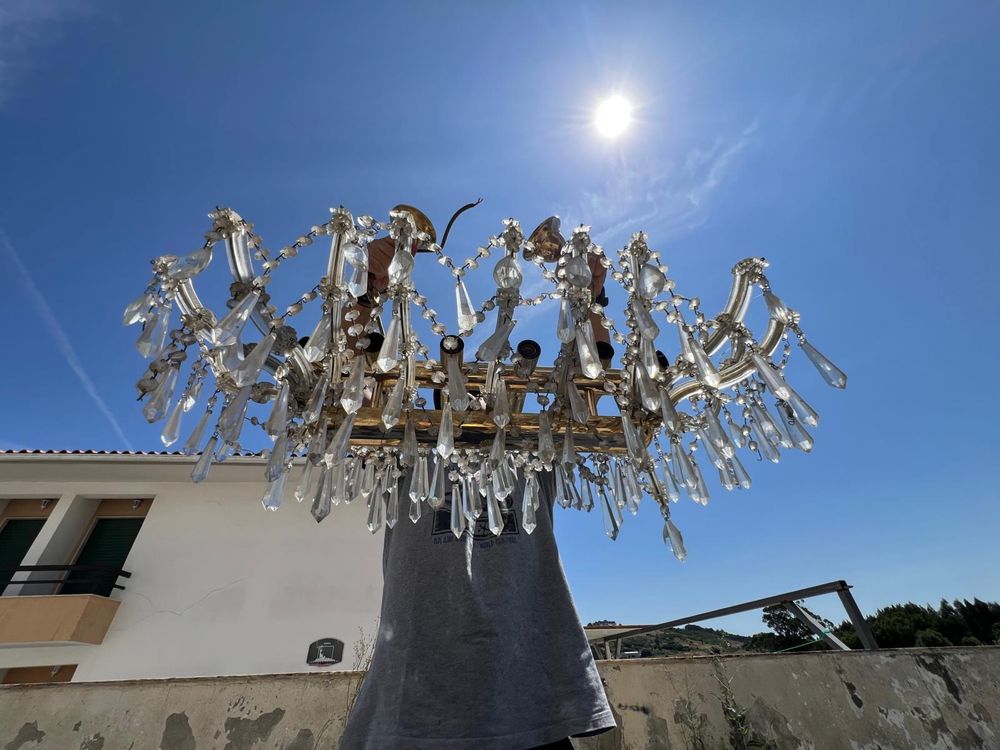 Lustre antigo de vidro
