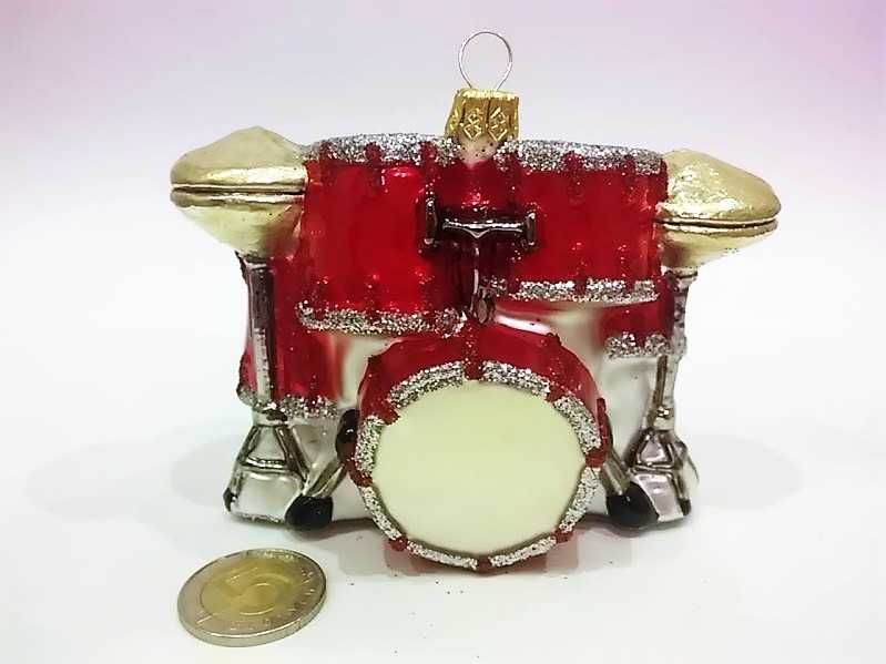 Perkusja - ZEBRA Music szklana bombka choinkowa ręcznie malowana