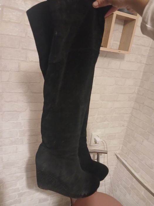 Продам ботфорти кож зам