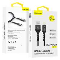 Blavec Kabel Raptor pleciony - USB na Lightning - 2,4A 1 metr