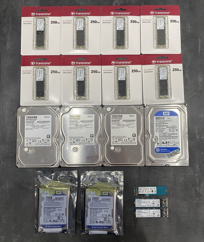 SSD 250Gb 500Gb Kingston Transcend HDD M.2 M2 ССД Накопичувач Диск