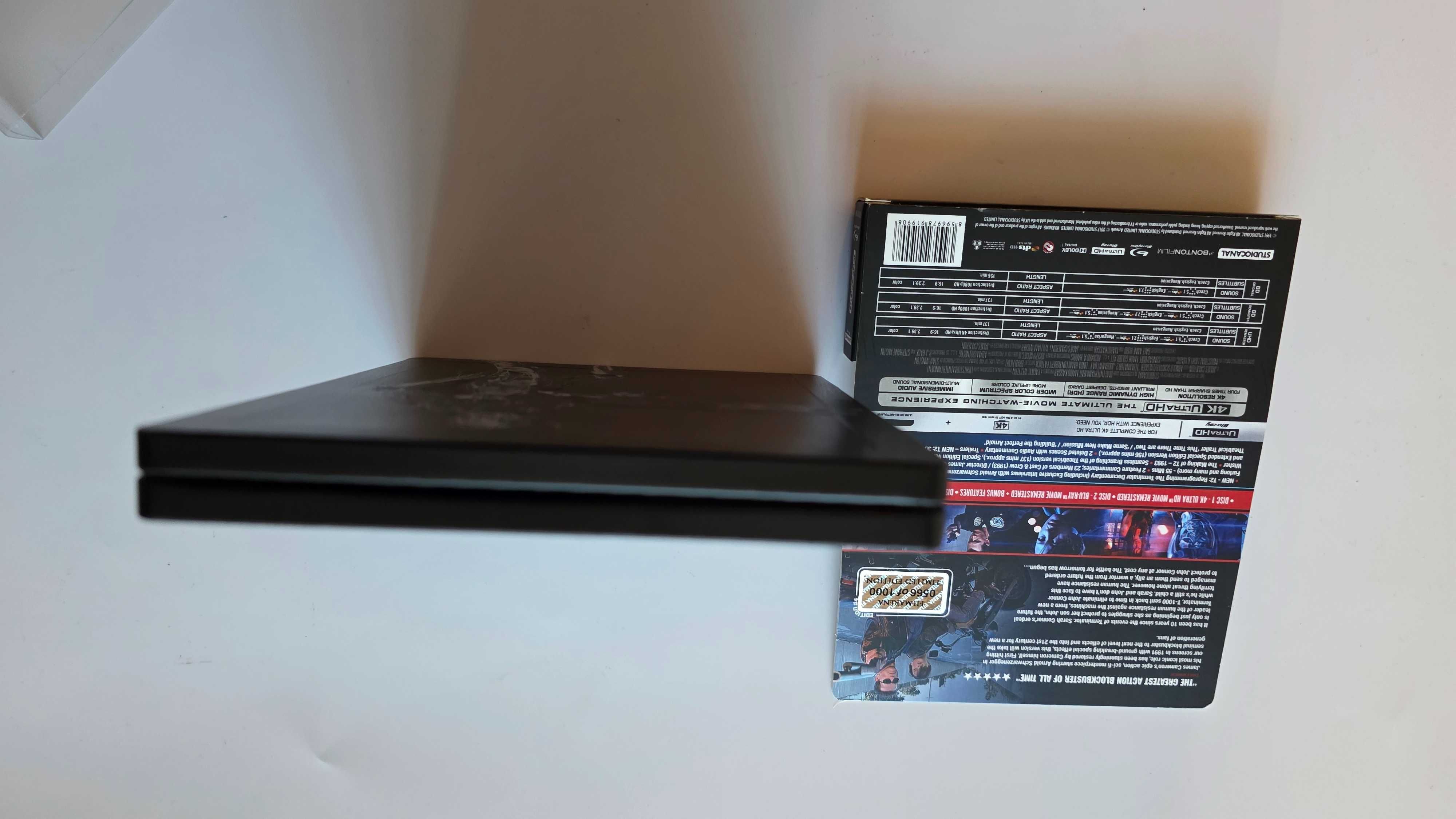 blu ray Terminator 2 dzień sądu 4k świeci w nocy steelbook