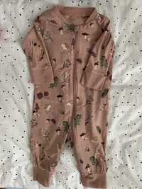Lindex baby piżamka piżama jednoczęściowa różowa 68