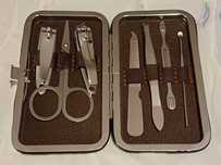 Kit 7 Peças Lote Manicure Set Profissional Aço Inoxidável Corta Unhas