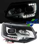Reflektory lampy przednie przód VW T5 LIFT LED XENON H7 DEPO DRL chrom