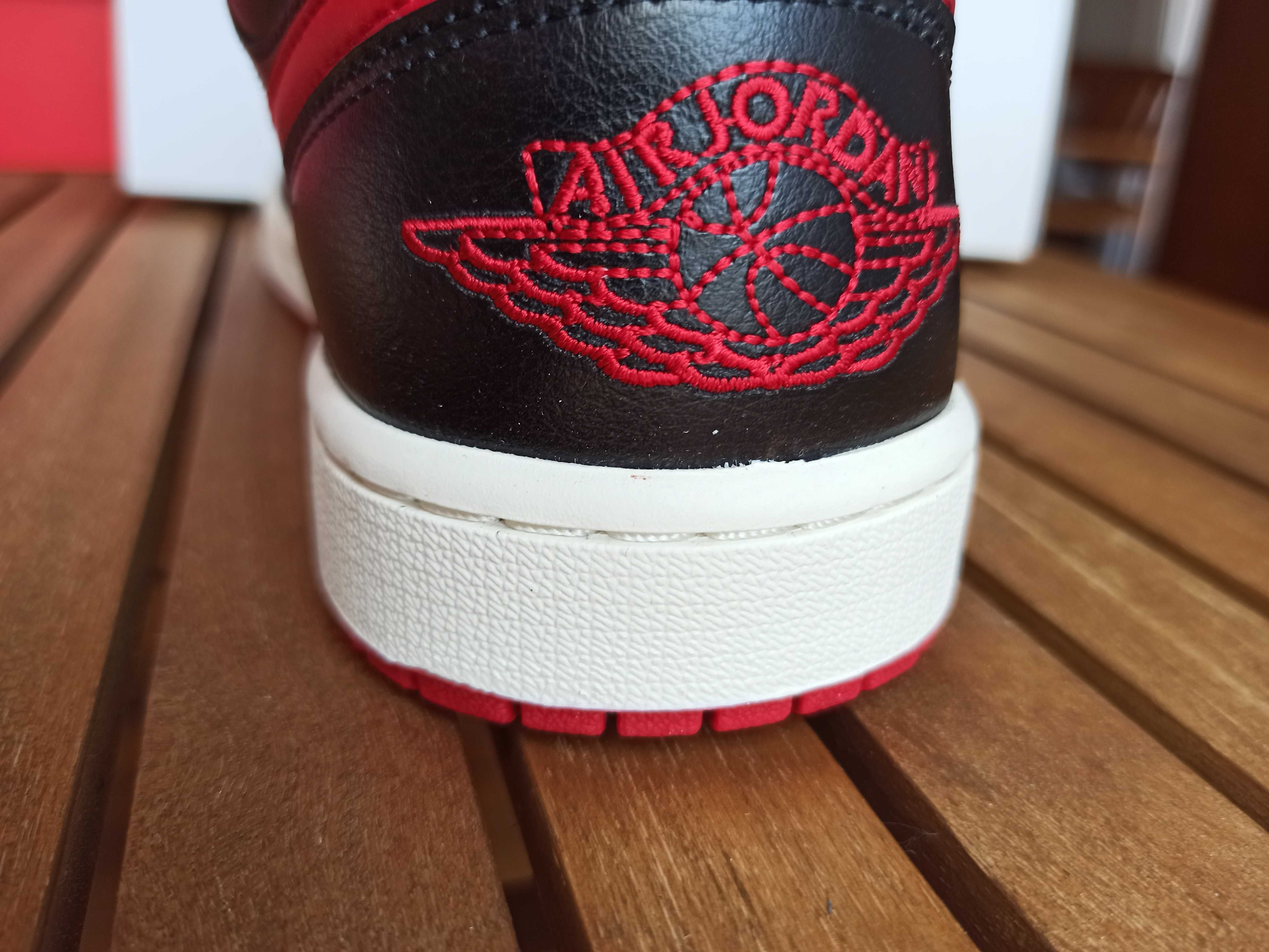 (r. 43 - 28 cm) Nike Air Jordan 1 Low Bred Sail DC0774,-061