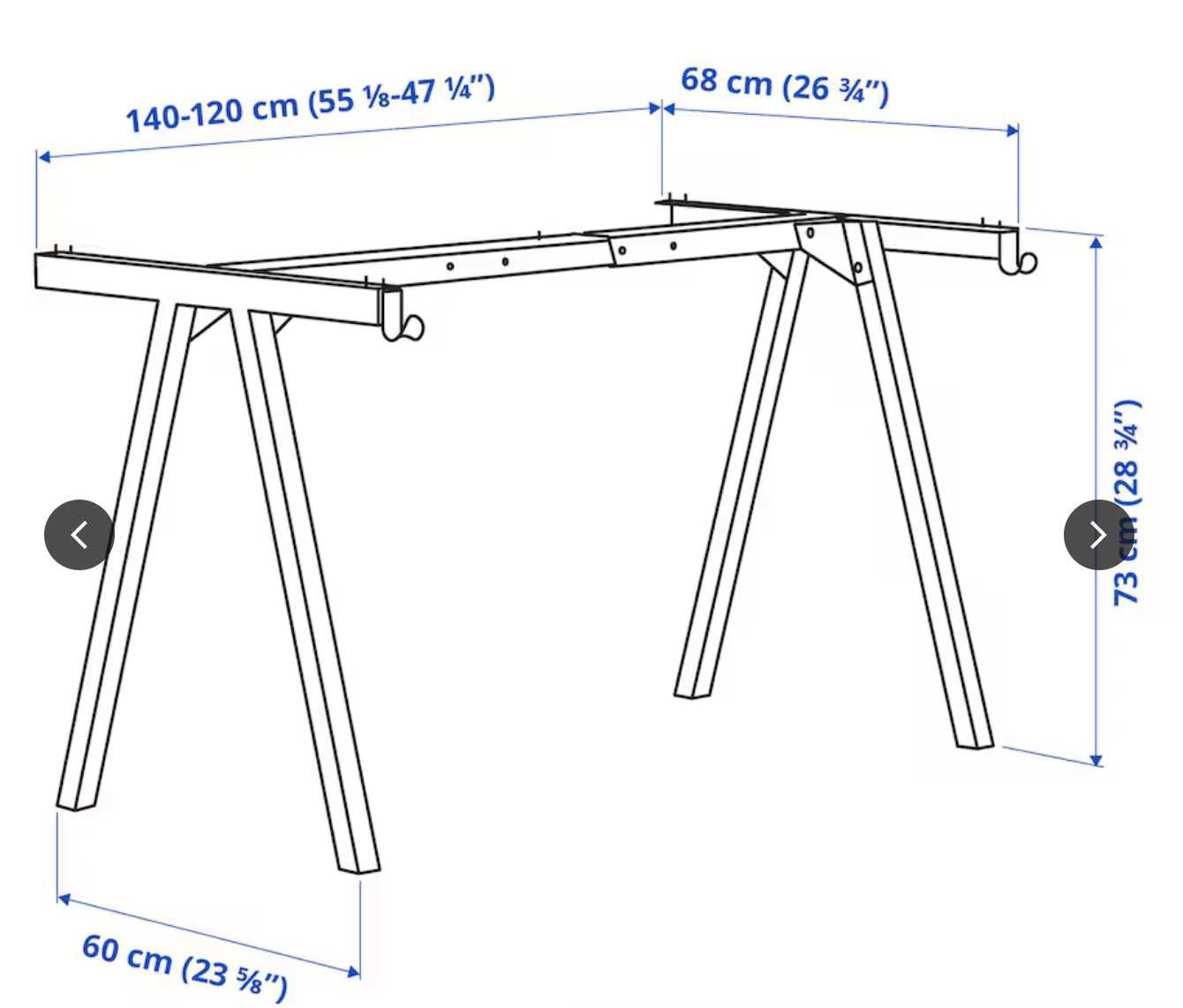 Secretária TROTTEN IKEA 160x80cm
