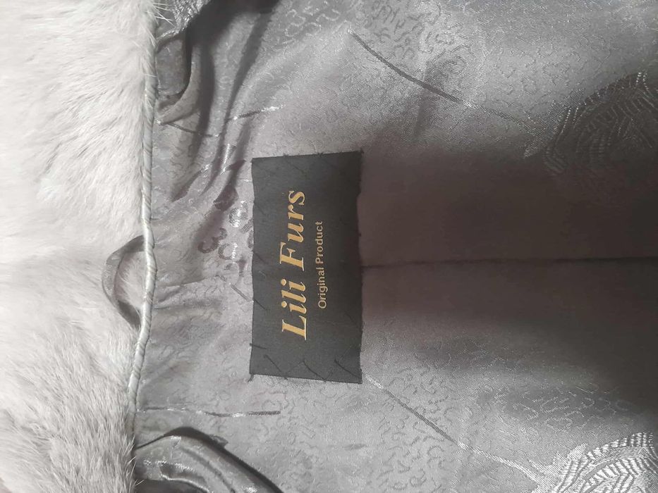 Норковий жилет сірого кольору