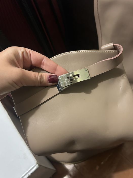 Сапоги чоботи hermes гарні 36 беж