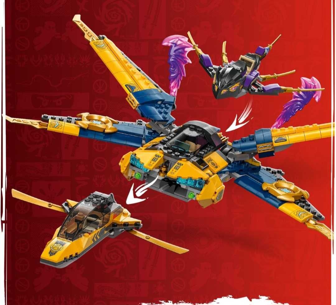 LEGO® NINJAGO 71833 Ras i burzowy superodrzutowiec