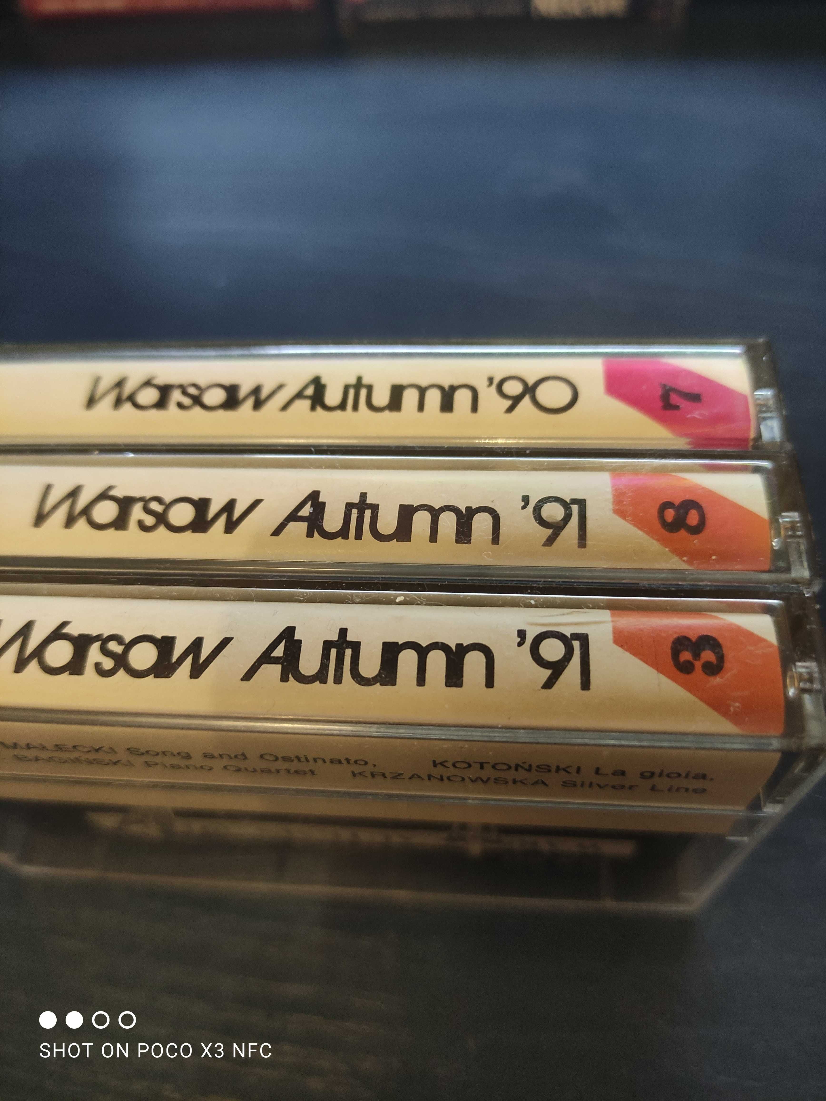 Warszawska Jesień 1990/91 Górecki kasety magnetofonowe 3szt nowe