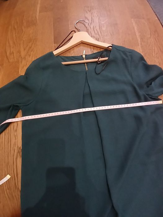 Шифонова сукня середньої довжини h&m темно-зелена