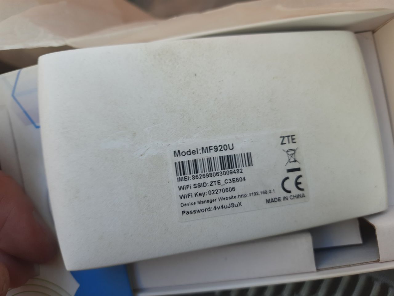 3G/4G WiFi роутер ZTE MF 920u