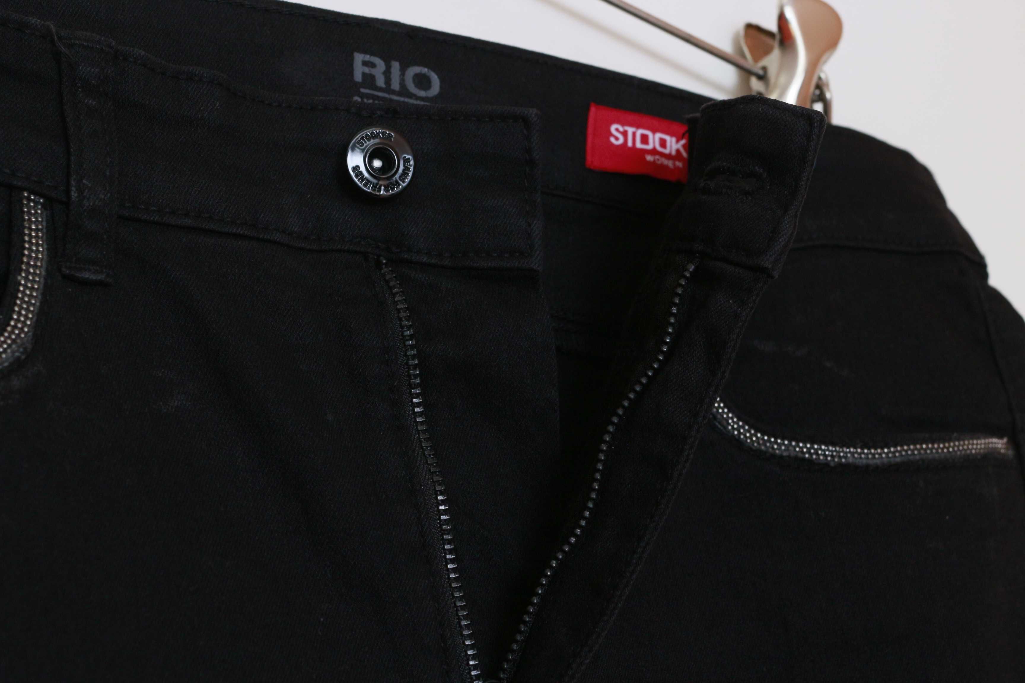 Spodnie Jeans Stooker RIO Skinny FIT EUR 40/28 L black czarne denim