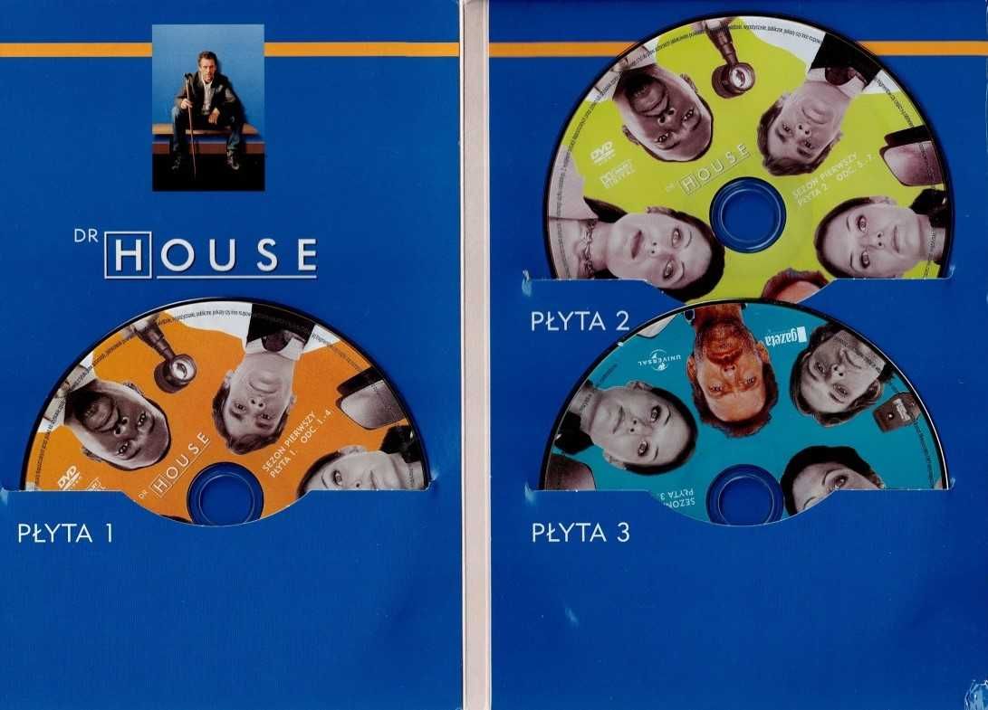 Zestaw 3 Sezony Dr House 21 Płyt Dvd Sezon 1, 2 I 3