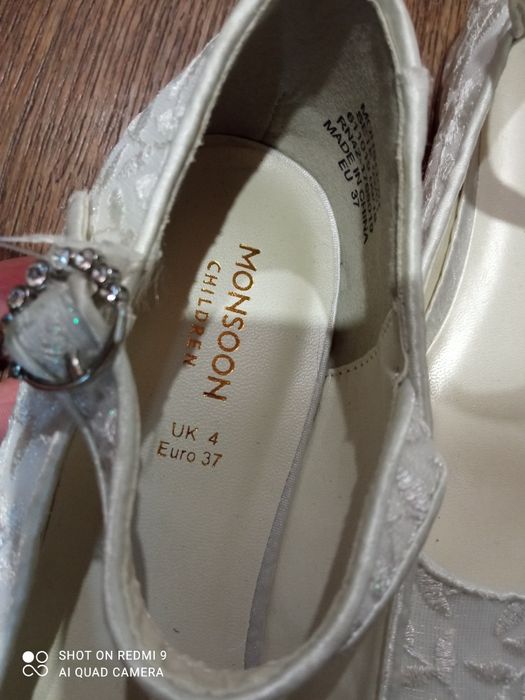 Туфли, нарядные, белые,37 размер, Monsoon