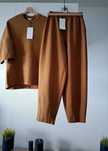 Dresy Zara komplet dresowy spodnie kokon bluza S, M