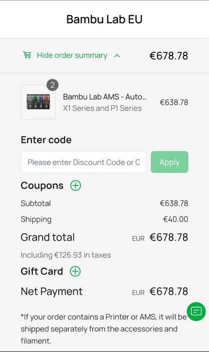 2 AMS + 2 hubs  Bambu Lab