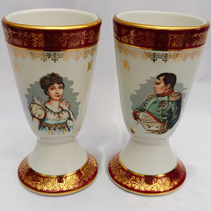 "Napoléon" Колекційні фарфорові бокали Limoges, D’Arceau-Limoges