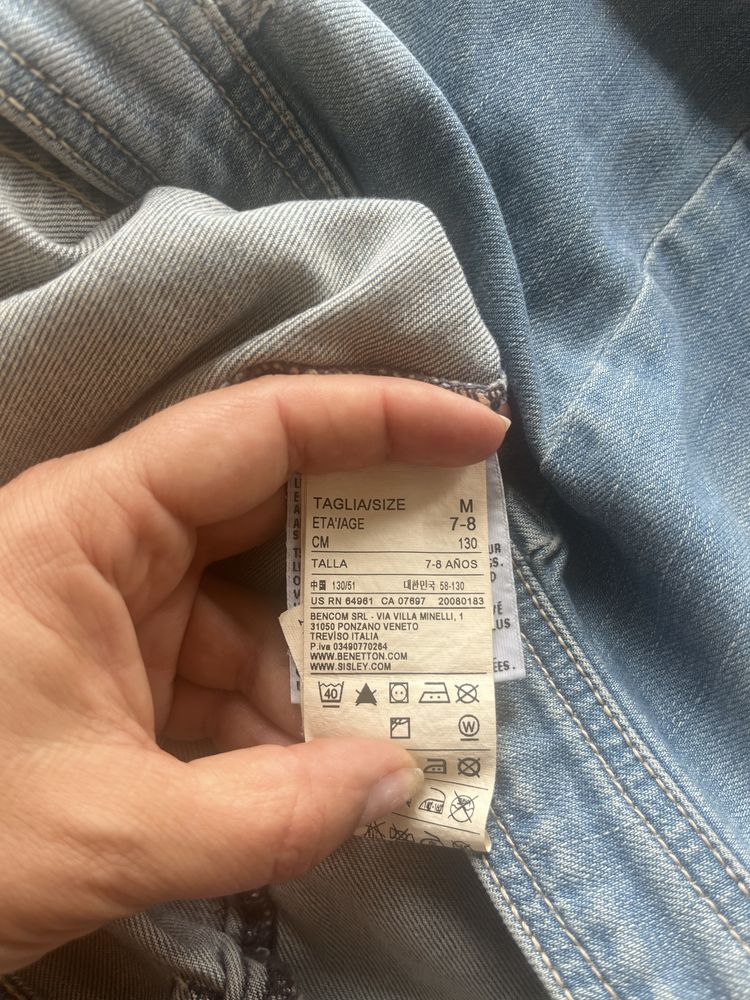Kurtka jeansowa dla dziewczynki Benetton