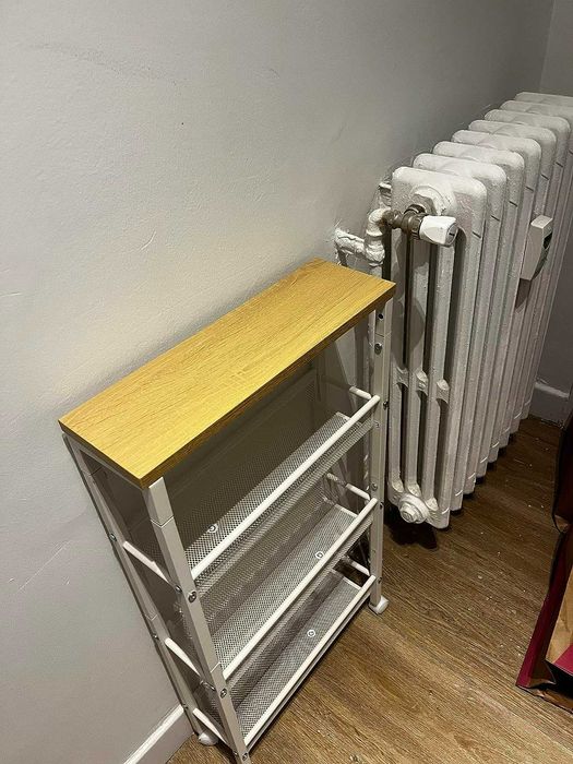 Półki akcesoria do łazienki z poziomami biały przechowywanie