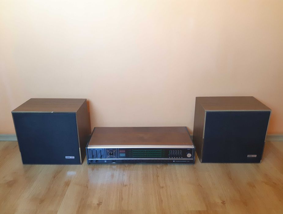 Tuner radiowy NECKERMANN głośniki kolumny REMA 2x40W Vintage Z Niemiec