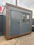 PAWILON STRÓŻÓWKA 3x2 grafit 120mm plyta PIR obróbki orzech