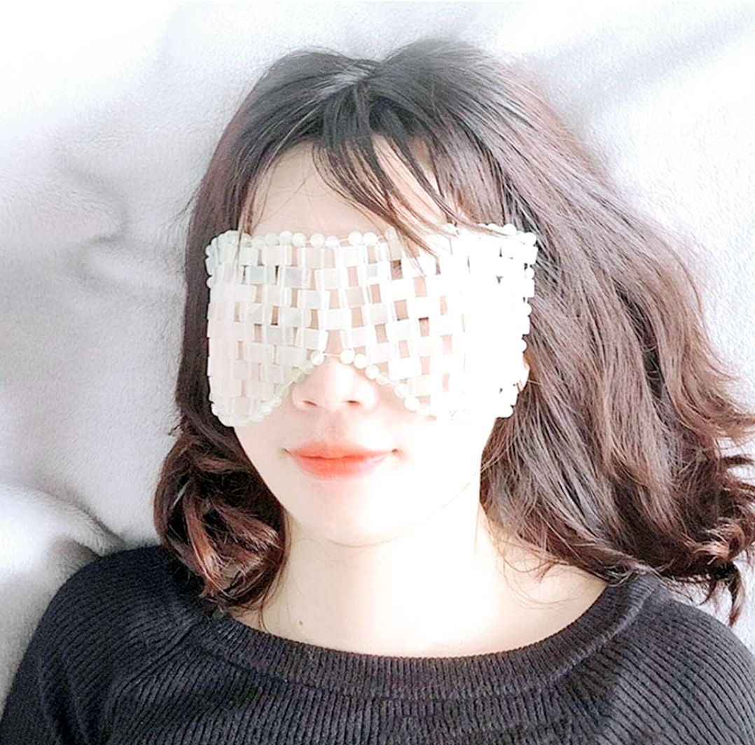 Máscara para os Olhos de Jade branco