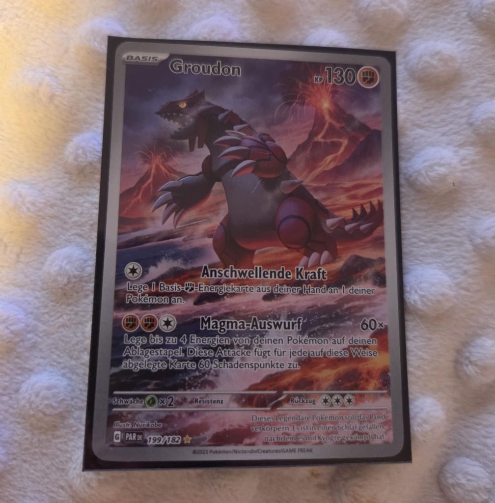 Karta Pokemon Groudon 199/182 Pokémon Karte Holo – Deutsch