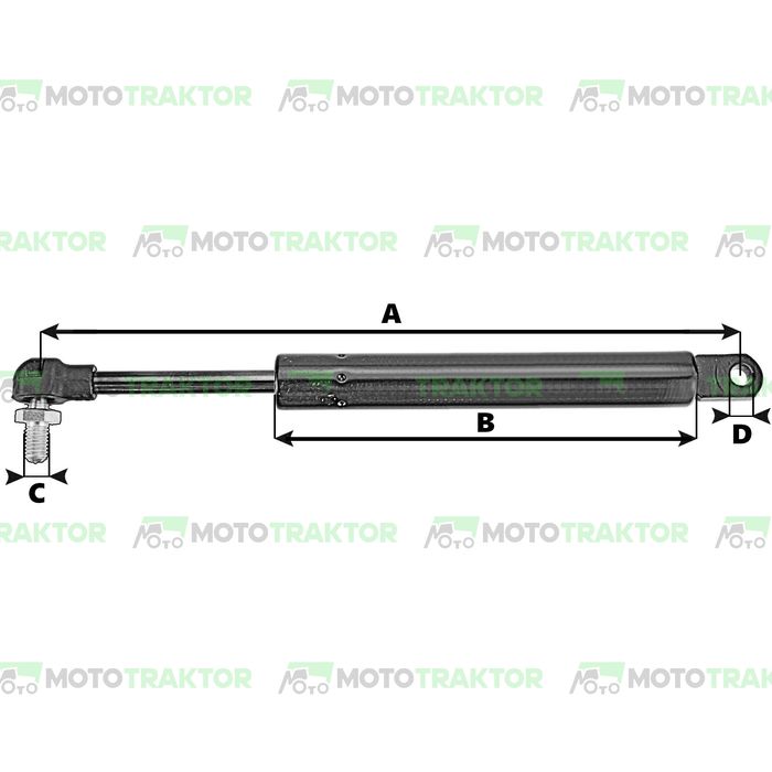 Siłownik Gazowy Szyberdachu John Deere 1830,2030,2130