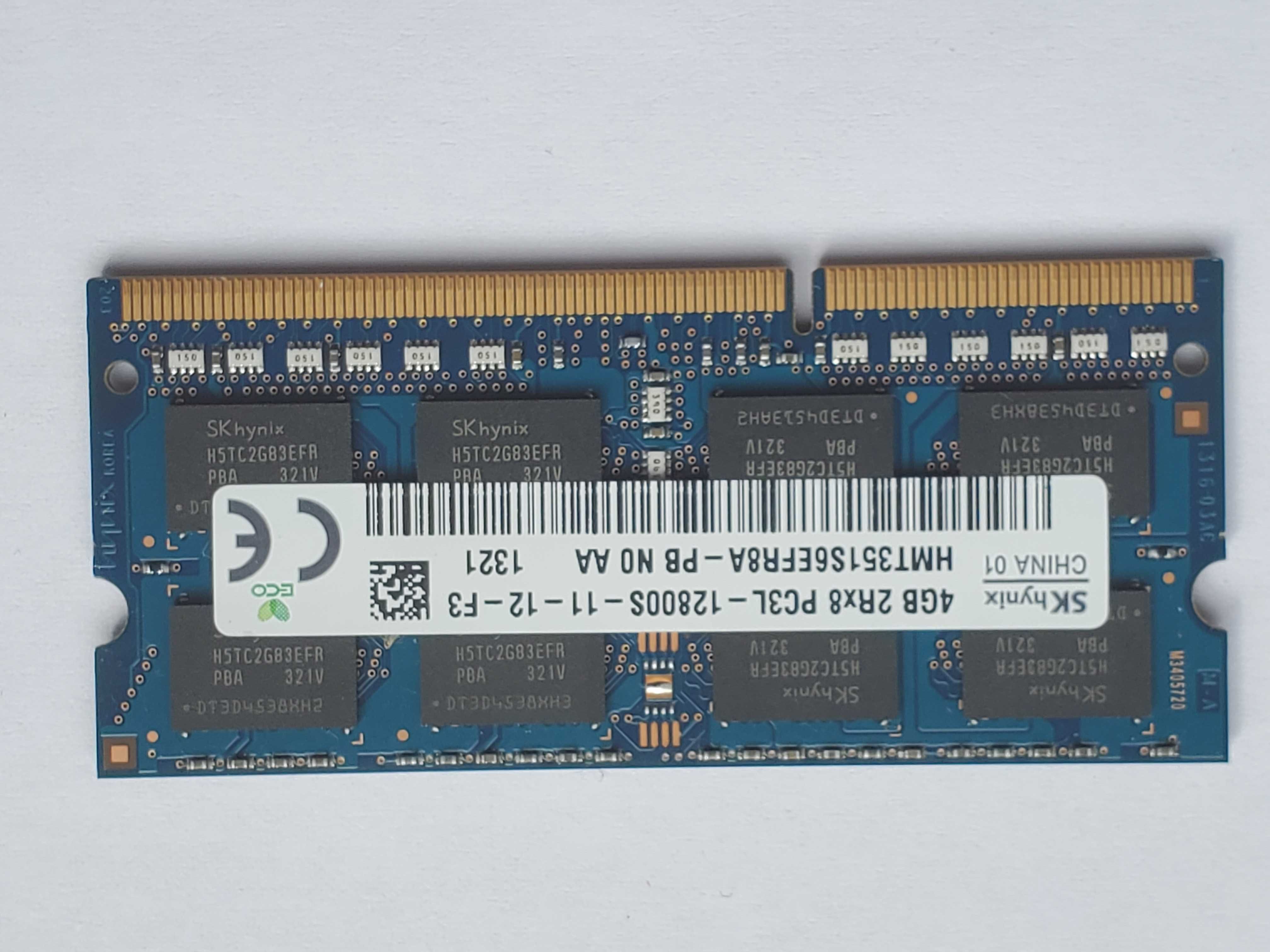 Pamięć DDR3. Dwa moduły po 4Gb = 8Gb.