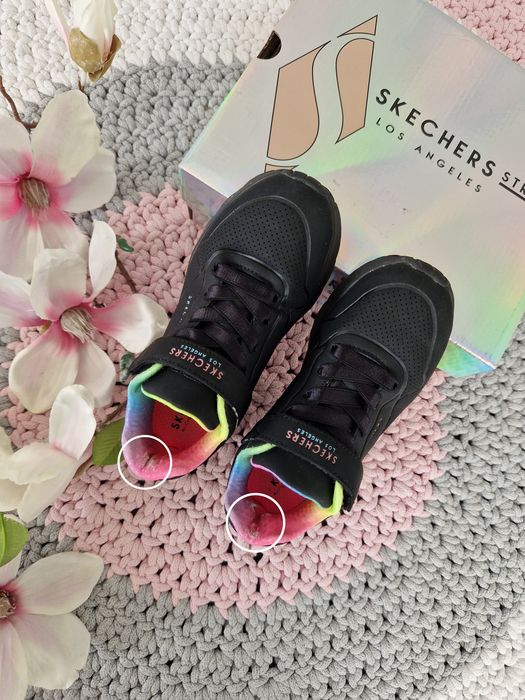 Buty Dziewczęce Sneakersy Skechers 33 Czarne Na Rzepy