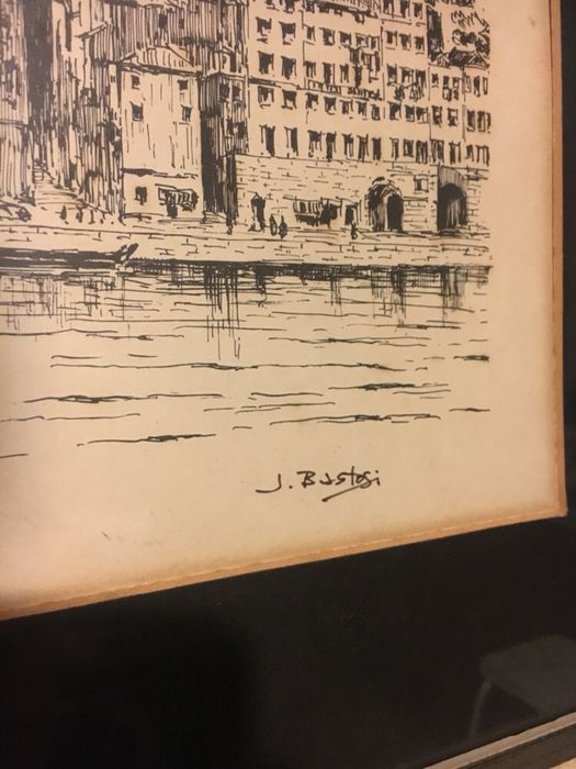 Quadro panorâmica da ribeira de j. Bastos 35x45