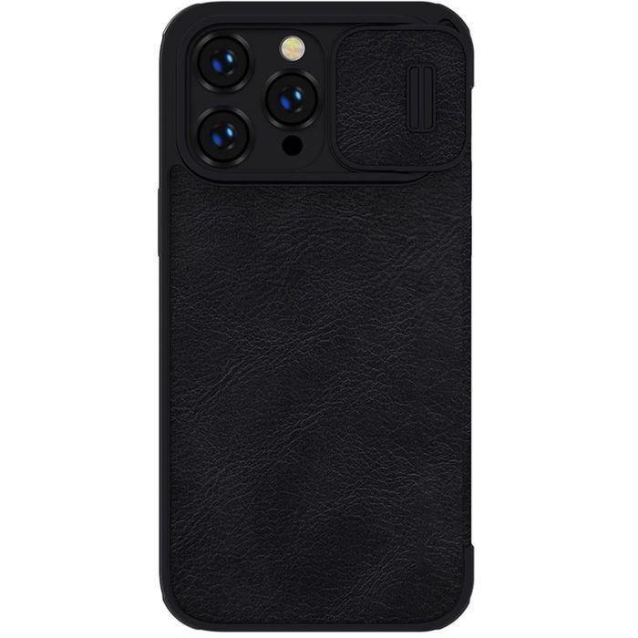 Etui Nillkin Qin Leather Pro Case - Osłona iPhone 14 Pro Max, Czarny