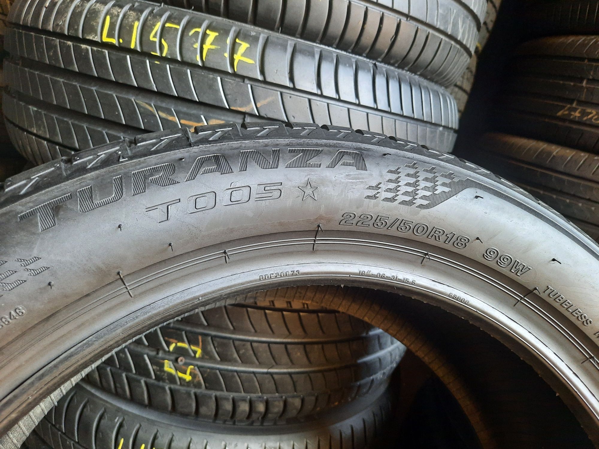 Літні шини 225/50 R18 Bridgestone Turanza T005 2шт. 95% 2022