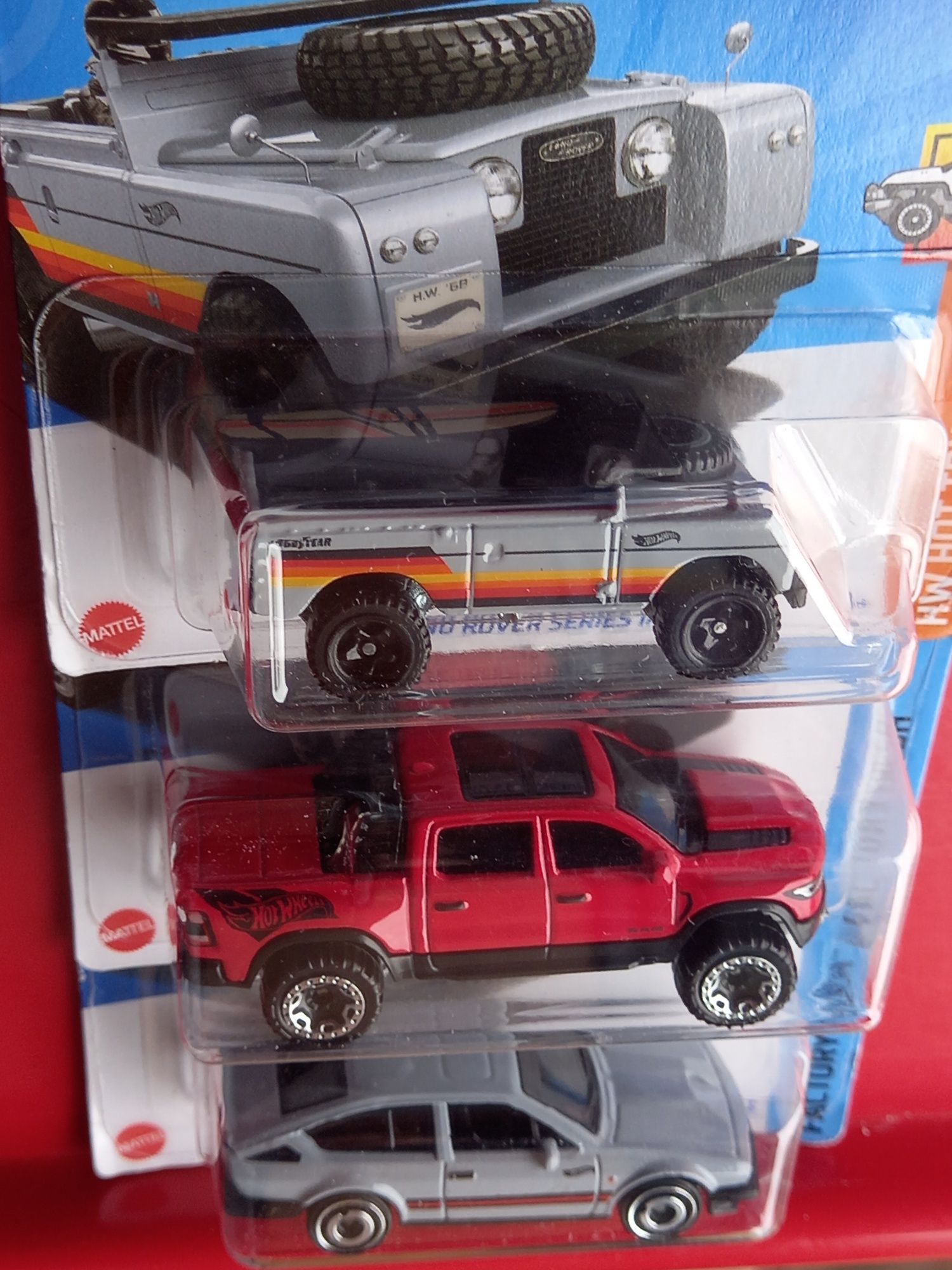 Conjunto de 3 miniaturas hot wheels