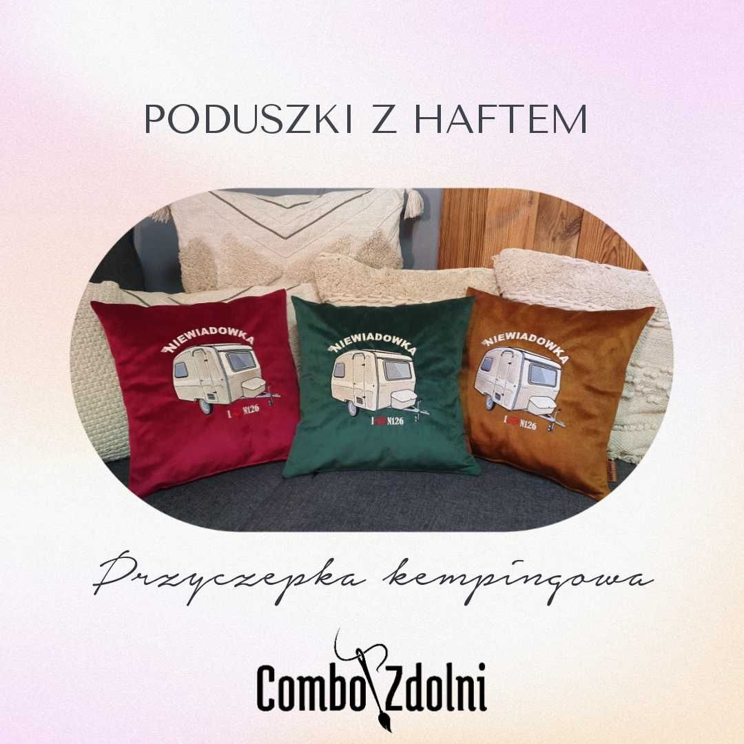 Poduszka jasiek z haftem przyczepa kempingowa Niewiadów N126