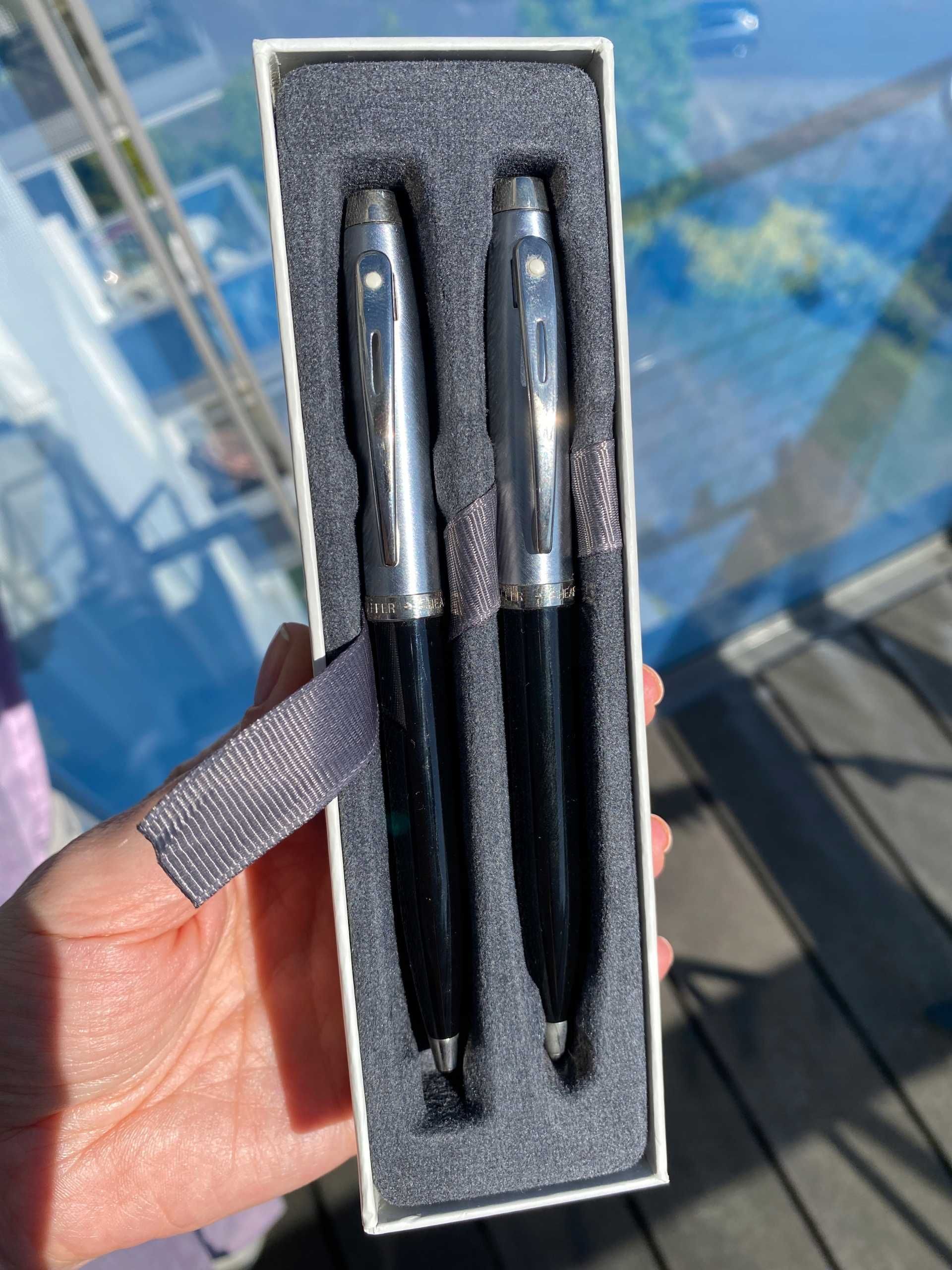 Zestaw długopis ołówek Sheaffer 100 Czarny Chrom CT