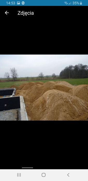 Piasek do fundamentow zasypki do murowania wylewek