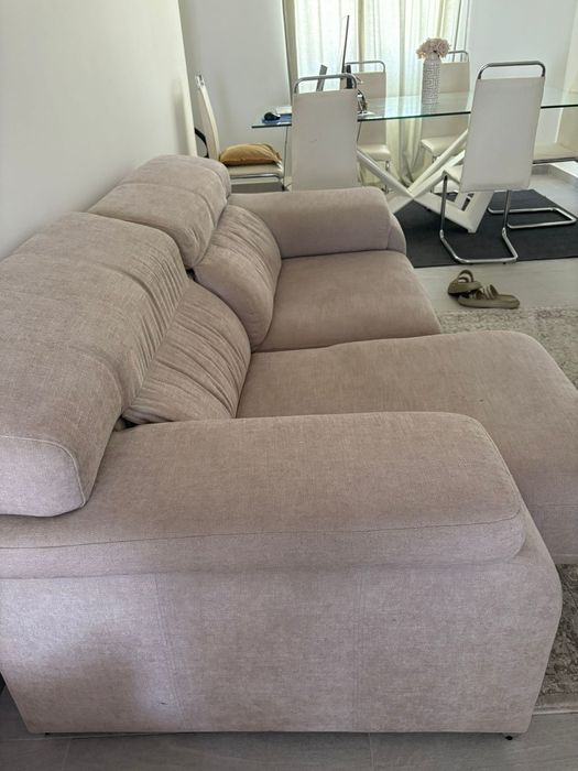 Sofá Cinza com ChaiseLoungue